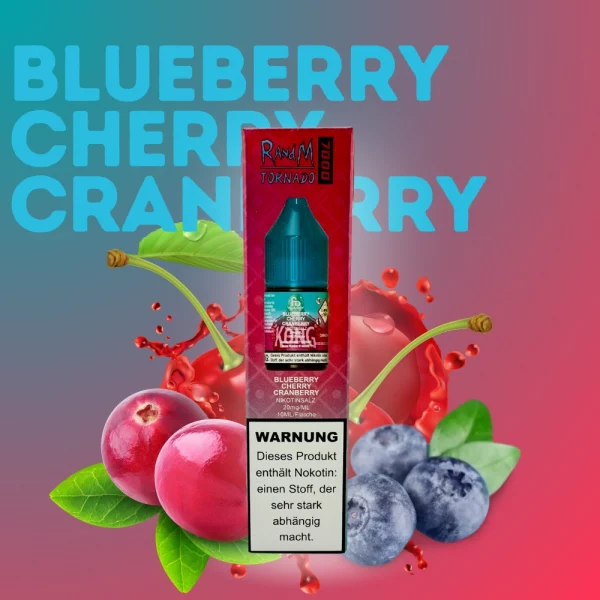 RandM Tornado 7000 Liquid 10ml Blueberry Cherry Cranberry