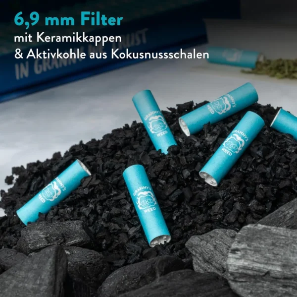 Granny's Aktivkohlefilter Blue 50 Pack 6,9mm – Bild 2