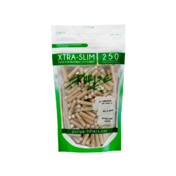 Purize Aktivkohlefilter Organic Xtra Slim Size 6mm - 250er Pack