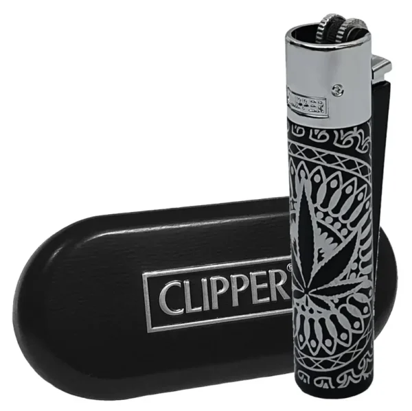 Clipper Metallfeuerzeuge Premium Leaves Bonze/Silber/Gold + Etui – Bild 8