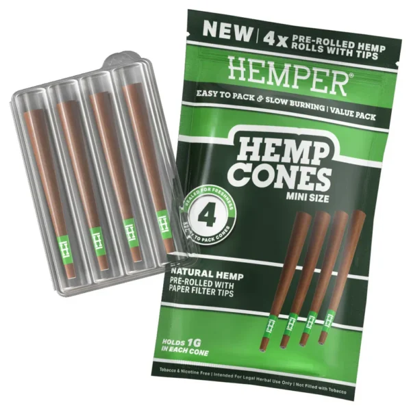 Hemper 4 Hemp Cones + Glass Tip – Bild 2