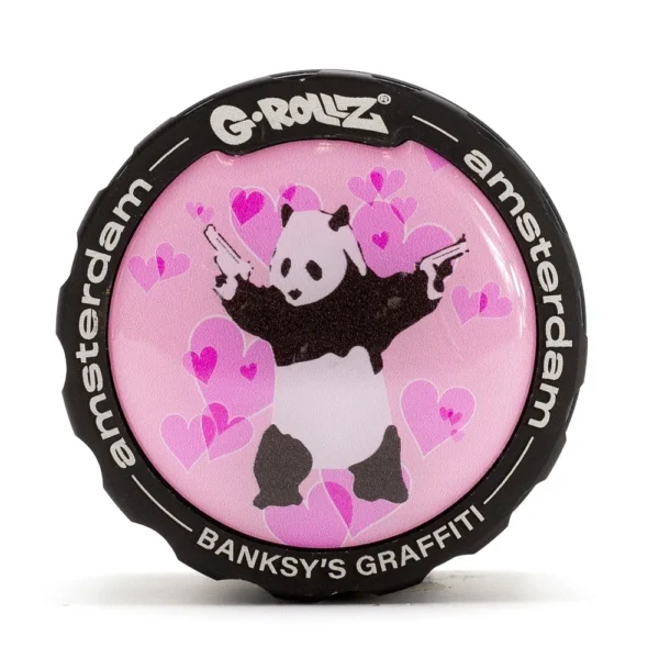 G-Rollz Banksy Graffiti Panda Gunin 4part Grinder - 43mm