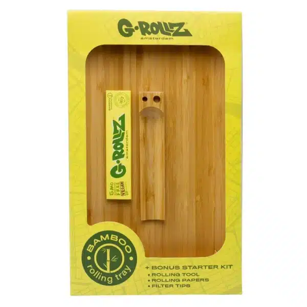 Bamboo Rolling Tray + Starter Kit 28x17