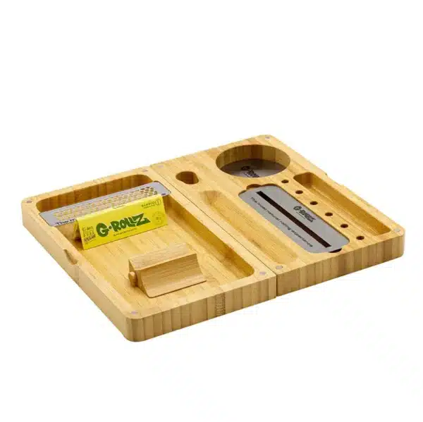 2-Part Bamboo Rolling Tray + Starter Kit 22x25 – Bild 4