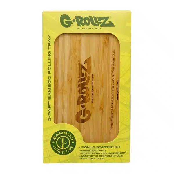 2-Part Bamboo Rolling Tray + Starter Kit 22x25 – Bild 2