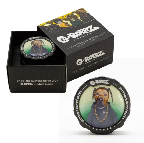 G-Rollz Pets Rock Rap 4part Grinder - 43mm – Bild 2