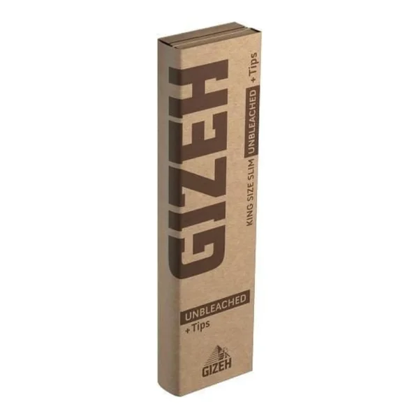 GIZEH King Size Slim + Tips Unbleached