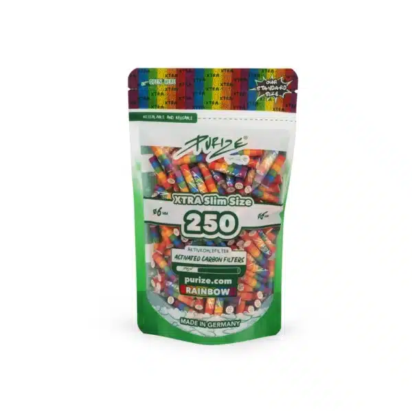 Purize Aktivkohlefilter Rainbow Xtra Slim Size 6mm - 250er Pack