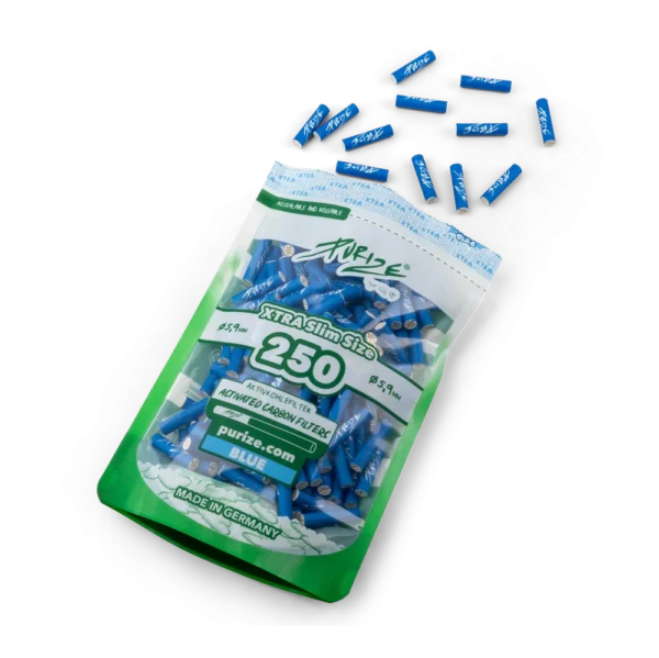 Purize Aktivkohlefilter Blue Xtra Slim Size 6 mm - 250er Pack – Bild 2
