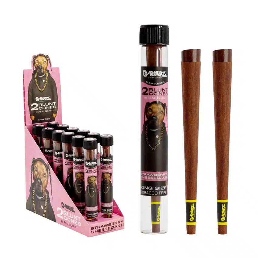 grollz-thedog-terpene-infused-herbal-blunt-cones-strawberry-cheesecake-online.webp