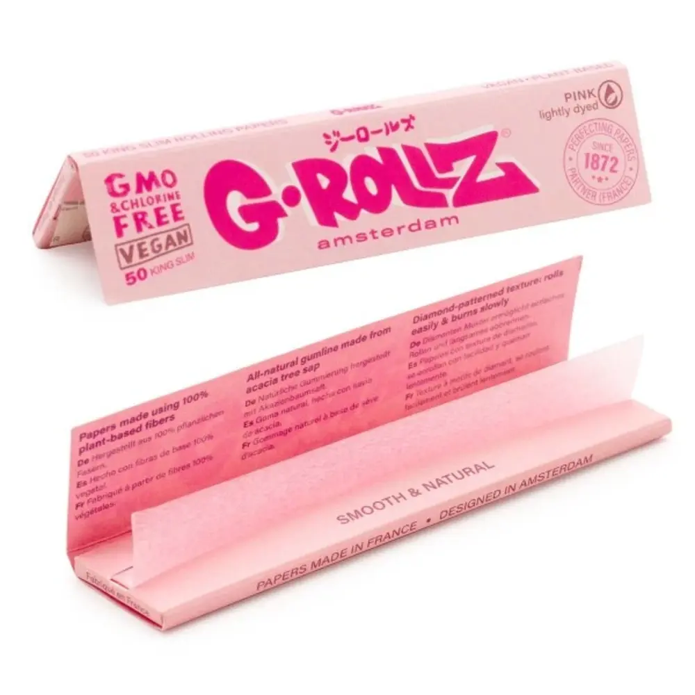 G-Rollz  Amsterdam Lightly Dyed Pink KS Slim Papers_3.webp